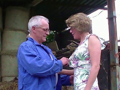 Real Mature Slut In Glasses Rides Dick Of Grey Haired Farmer